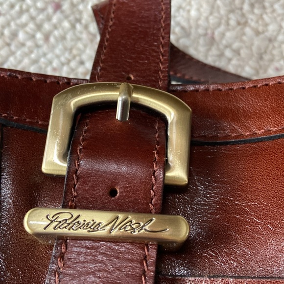 Patricia Nash Helmsley British Tan smooth leather satchel - Picture 9 of 13